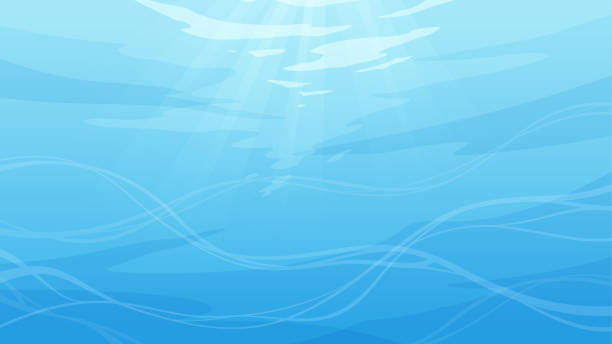 Underwater Underwater background illustration_16:9 underwater stock illustrations