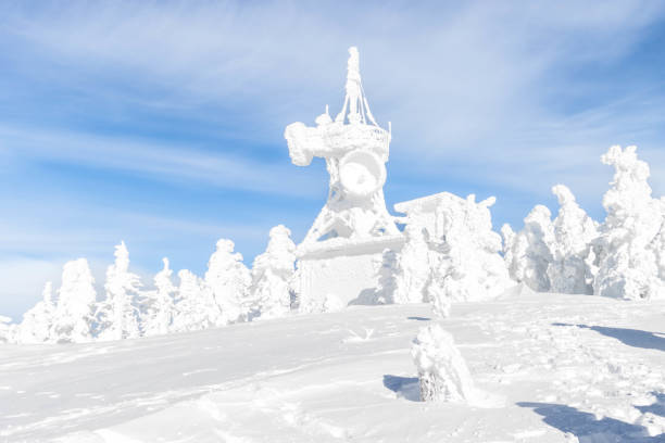 istock Snow covered building on snow mountain 2163568727