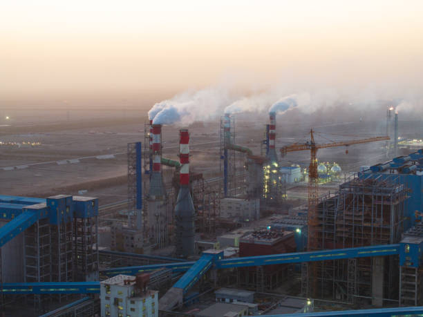 istock Chemical plant chimney 2163570670