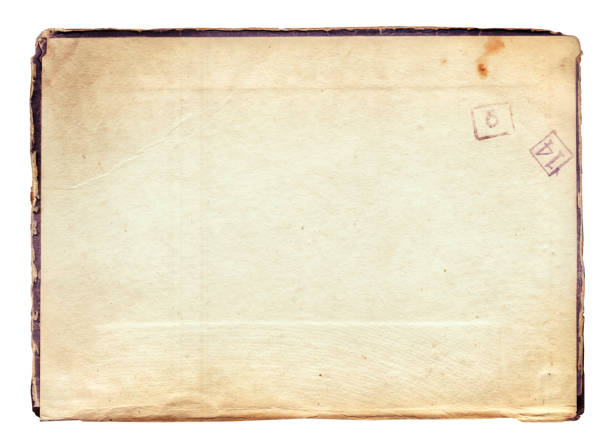 istock Vintage background of old ancient torn paper texture isolated 2163572870