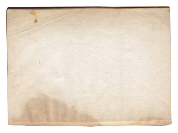 istock Vintage background of old ancient torn paper texture isolated 2163572887