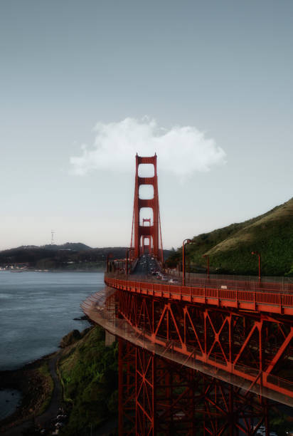 istock Golden Gate Bridge San Francisco with one cloud in background 2163576638