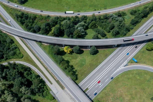 istock Aerial view of highways 2163580470