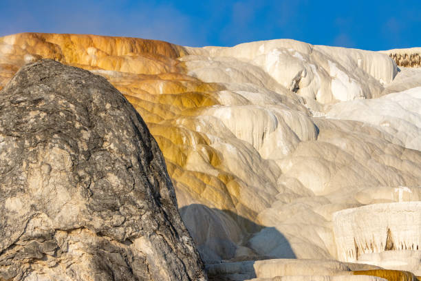 istock Devil's Thumb on Palette Spring Terrace at Mammoth Hot Springs in Yellowstone National Park, Wyoming 2163582404