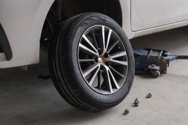 istock Remove the wheel for cleaning or maintenance the wheels. 2163584422