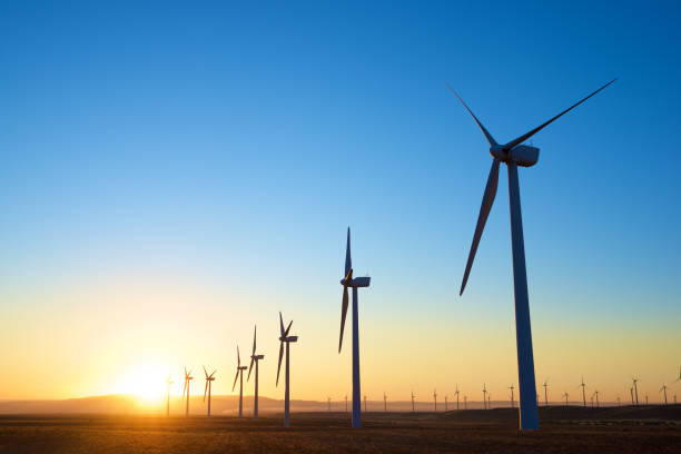 istock Wind turbine generators for renewable electricity production 2163584760