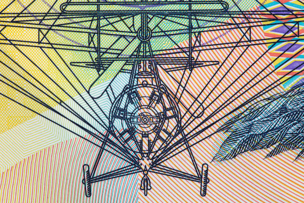 Closeup of 50 Romanian lei banknote for design purpose