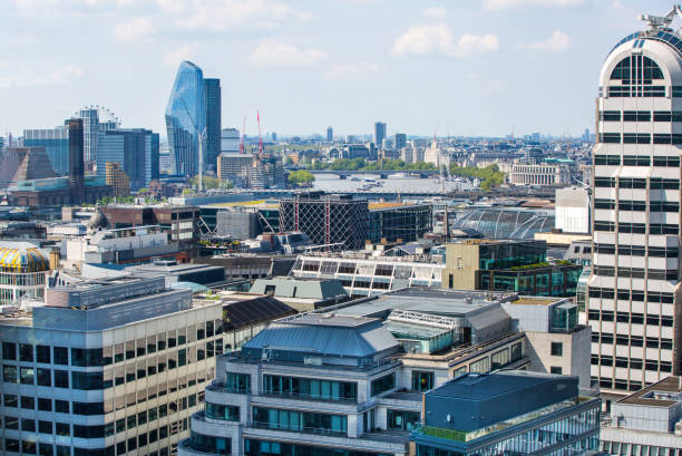 London, UK - 7 May, 2024:  City of London panoramic view