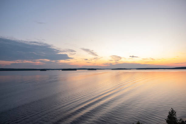 Lake Sulunohya at sunset.