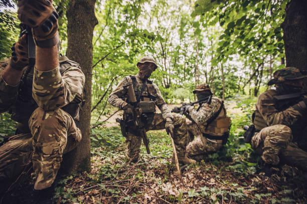 istock Military personnel focused and preparing for action 2163616607