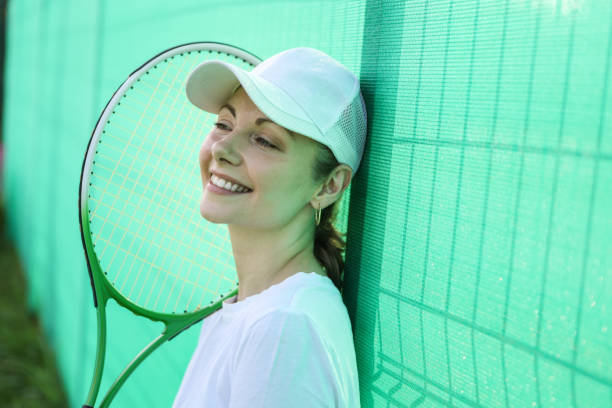 istock Smiling tennis player 2163622560