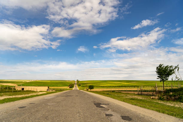 istock A road with a clear blue sky above it 2163623016