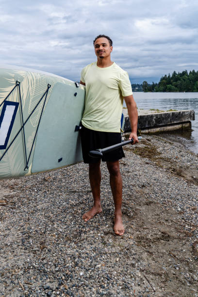 istock Portrait of Paddle Boarder 2163629632