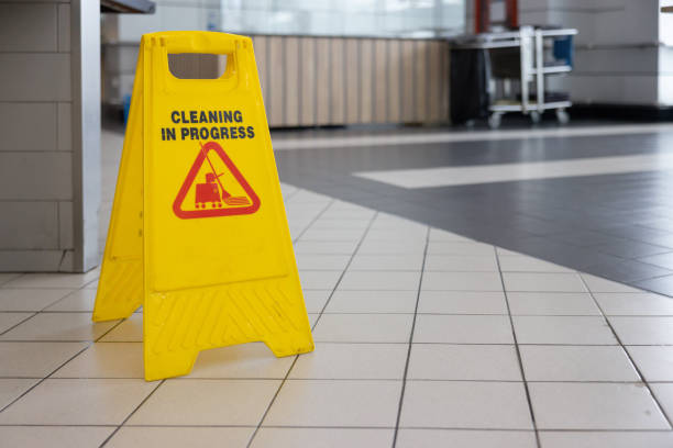 istock A yellow sign that says 
