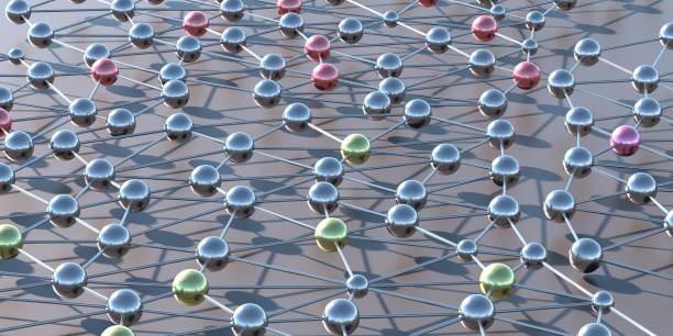istock Abstract 3D molecular structure. Serum, collagen and vitamins. 3D illustration. 2163634816