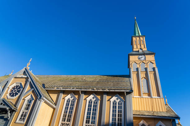Tromso Cathedral in central city was built 1861. in Tromso, Norway