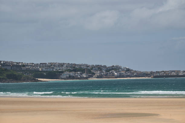 Views from Hayle Beach towards St. Ives, Cornwall on a sunny June