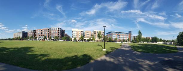 istock Bridge Park Panorama, Dublin, Ohio 2163642071