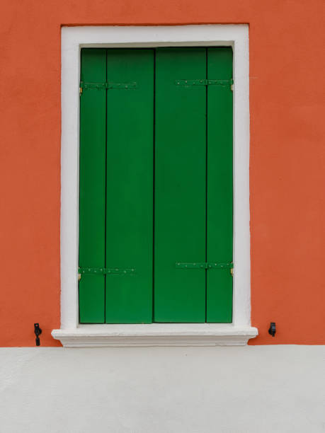 istock Earthy Tones: Orange and Brown Window in Burano 2163649404