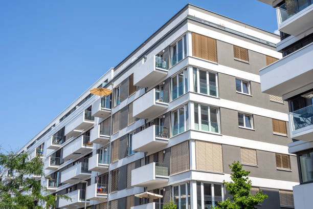 Modern multi-family apartment buildings