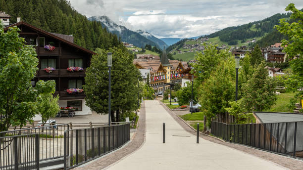 istock Charming Pedestrian Road in Selva di Val Gardena 2163654005