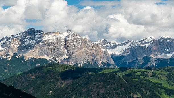 istock Elevated Perspectives: Stunning Dolomite Mountain Views from the Sella Group Trail 2163655295