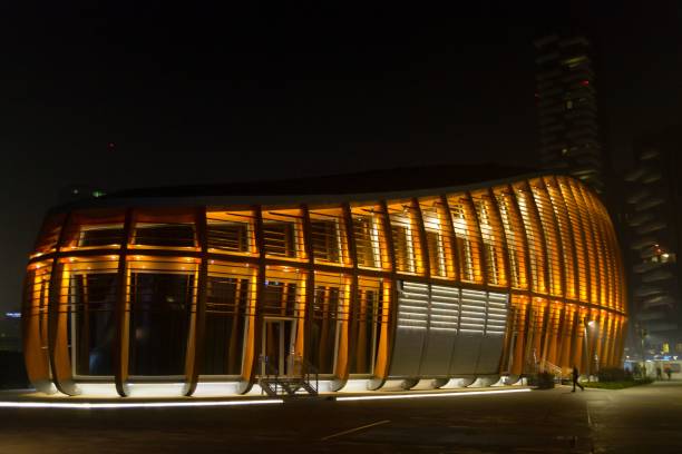 Architectural details of the construction of the new footbridge