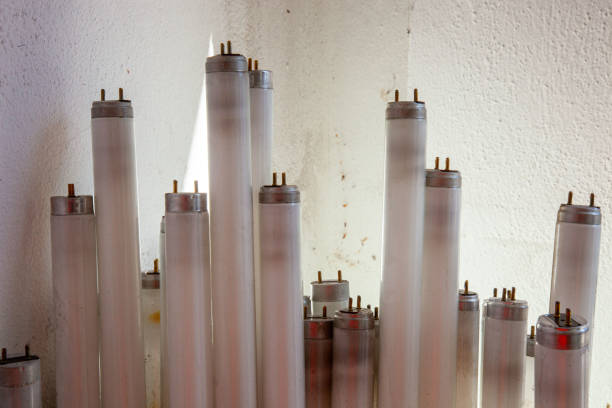 istock A pile of discarded fluorescent light bulbs, ready for recycling. 2163658563