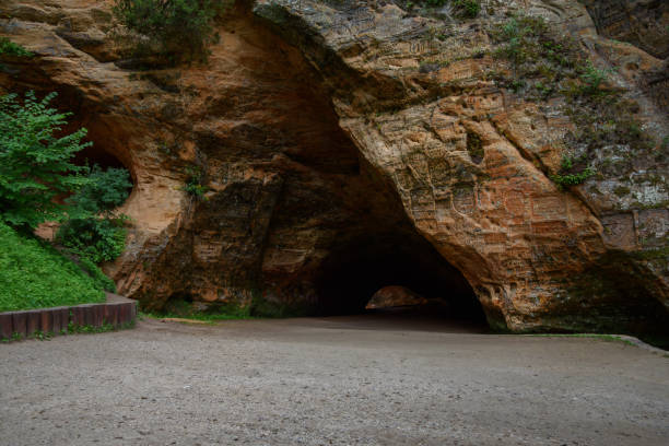 istock a beautiful described cave in a macaw park in a sunny day 2163659214