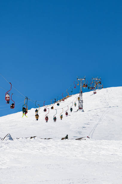 istock Skiers on a sunny winter day Elbrus 2163660530