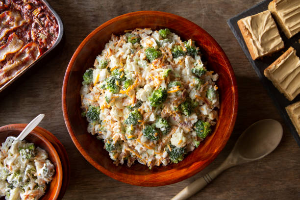 istock Creamy Broccoli Cauliflower Salad Summer Potluck Gatherine 2163667498