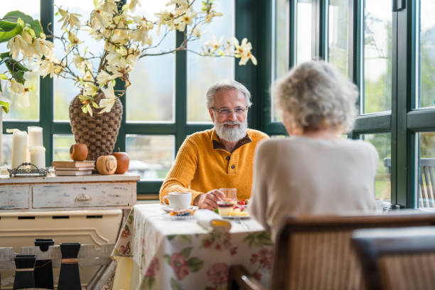istock Senior Couple Breakfast Moment 2163669388