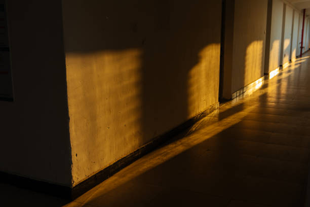 istock The sunlight shines on the wall 2163669523