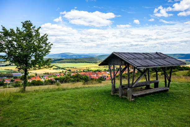 Several agricultural fields in Oberhallau (Canton Schaffhausen). Captured during autumn season.
