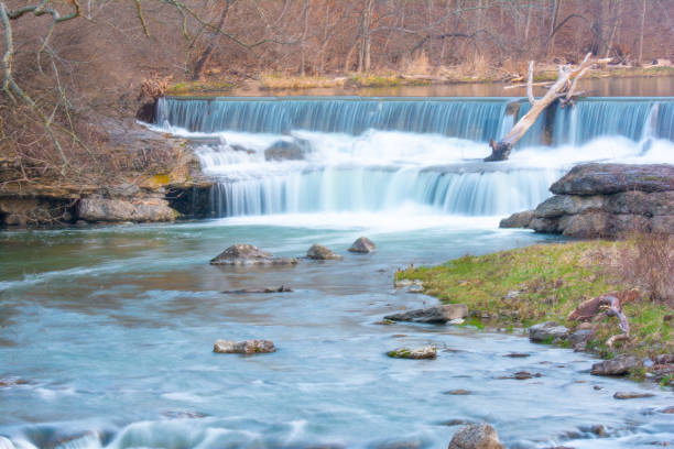 istock Waterfall-Pipe Creek Falls-Cass County, Indiana 2163688069