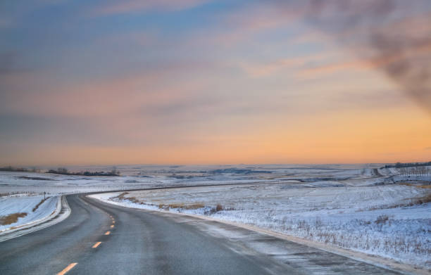 istock Canadian prairies - winter sunset 2163688853