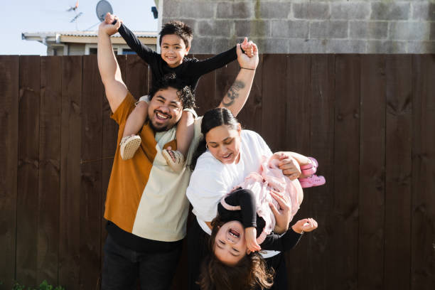 Family fun squad, happiness overloaded.