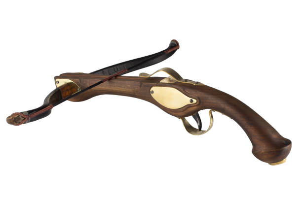 istock Vintage small crossbow isolated on white 2163698291