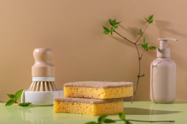 istock Eco cleaning with sponges, sustainable concept 2163698455