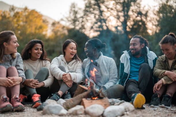 istock Multicultural Friends Around the Campfire 2163698958