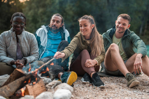 istock Harmonious Weekend Retreat With Cool Outdoor People 2163698975