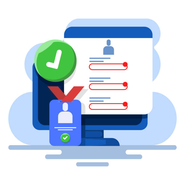 istock concept of complete profile form and personal data. online registration, fill in personal data, complete profile data information. registrants try to fill out the registration form. flat vector. 2163703965