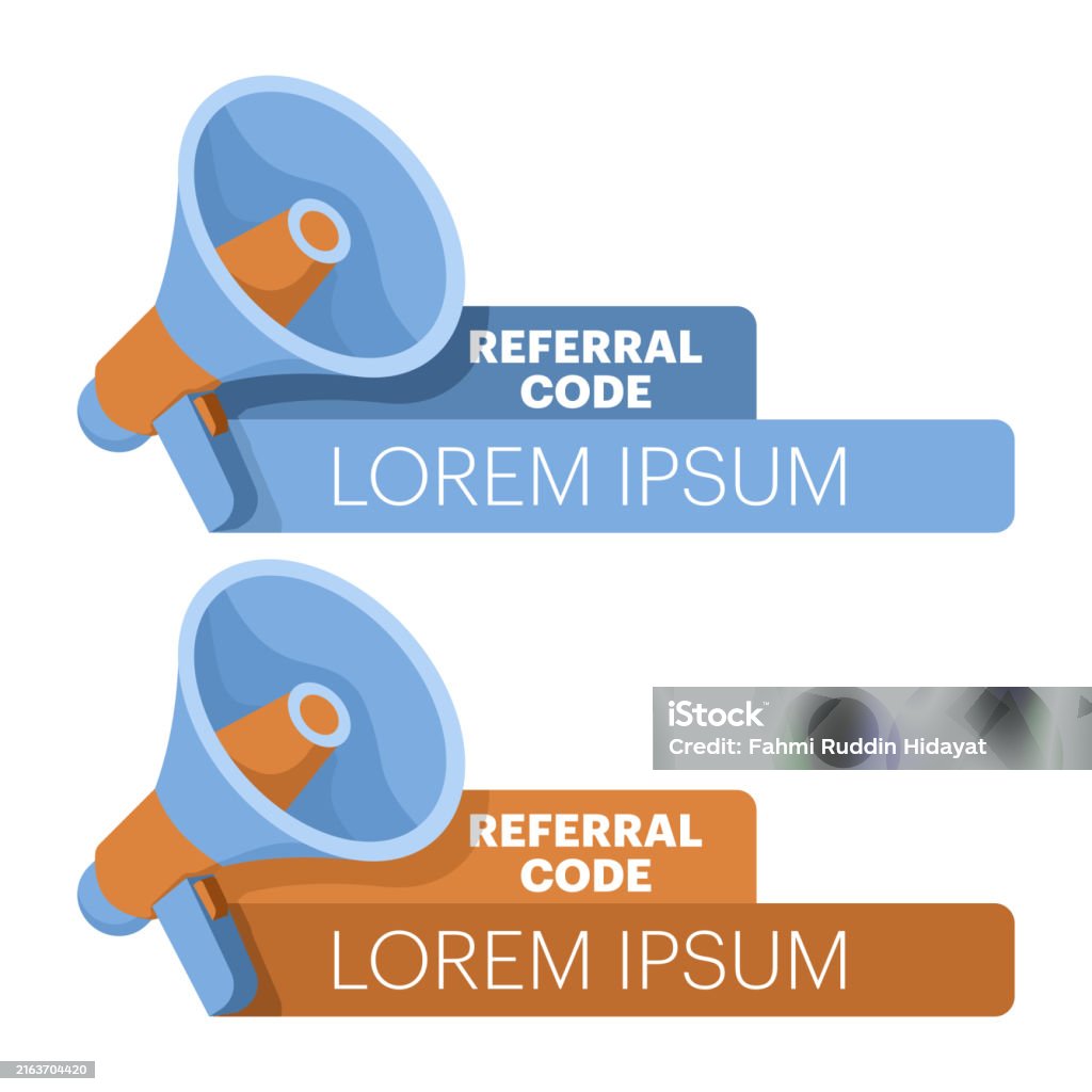 Referal Code Vector Referral Code Text Template Concept Share Refer A Friend Referral ...