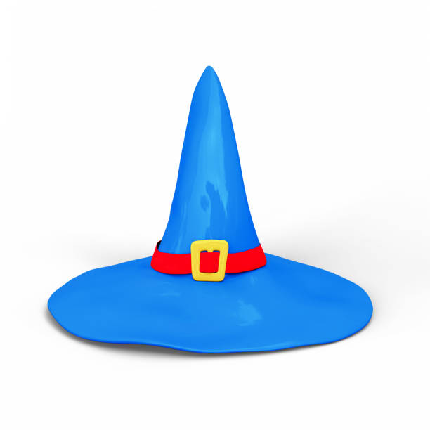 istock Witch Wizard Magic Hat Isolated on White Background. 3D Illustration. File with Clipping Path. 2163705389