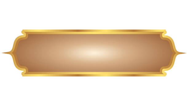istock Set of decorative luxury golden arabic islamic banner title frame transparent background gold text box clipart 2163708663