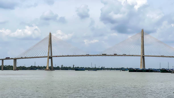 istock Rach Mieu Cable-Stayed Bridge Spanning Tien River In Mekong Delta, Vietnam. 2163713141