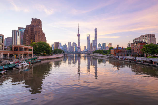 istock view of shanghai skyline at sunrise 2163715530