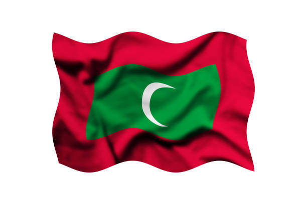 istock Waving Maldives flag background, Clipping Path Included 2163723813