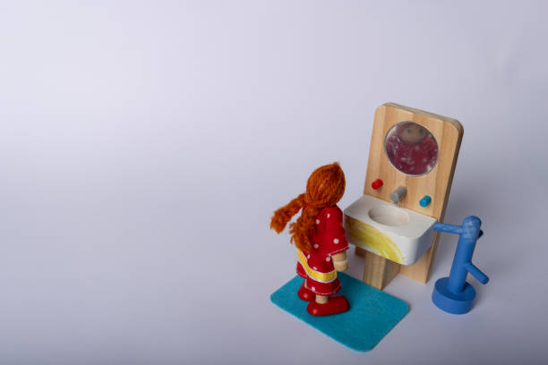 istock Wooden Girl at Mirror 2163724292