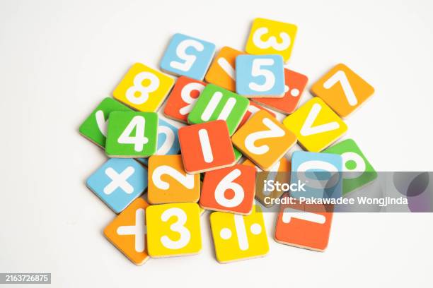 Math Numbers Without Background Math Number Isolated On White Background With Clipping Path Mathematics ...